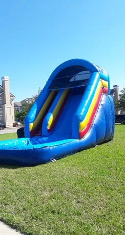 16FT SINGLE BLUE WATER SLIDE