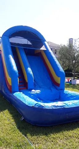 16FT SINGLE BLUE WATER SLIDE