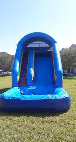 16FT SINGLE BLUE WATER SLIDE