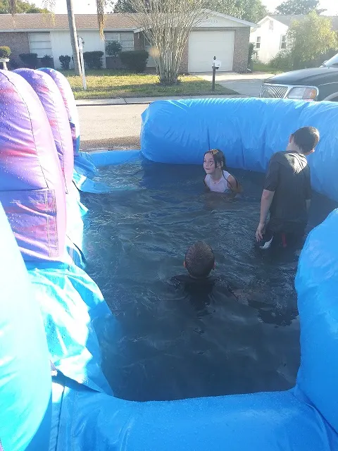 20FT DUAL LANE PURLE MONSTER WATER SLIDE