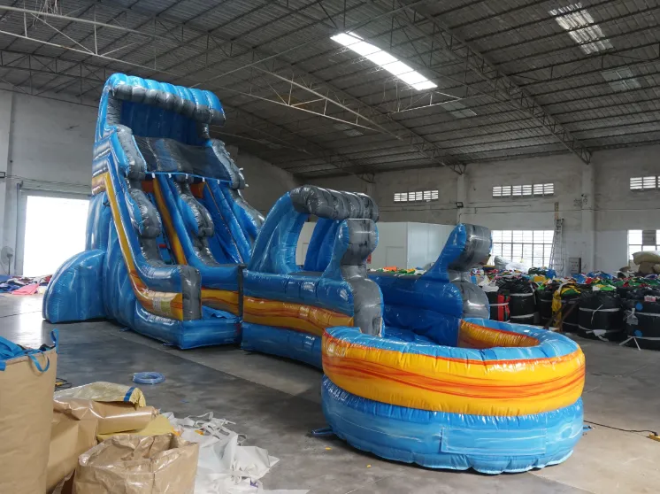 20FT ICE MARBLE SUPER SLIDE W SLIP & POOL3
