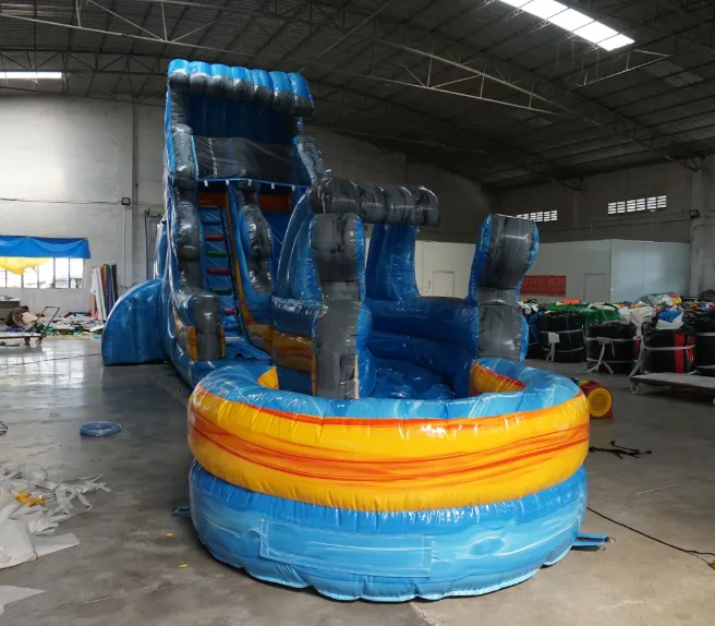 20FT ICE MARBLE SUPER SLIDE W SLIP & POOL4