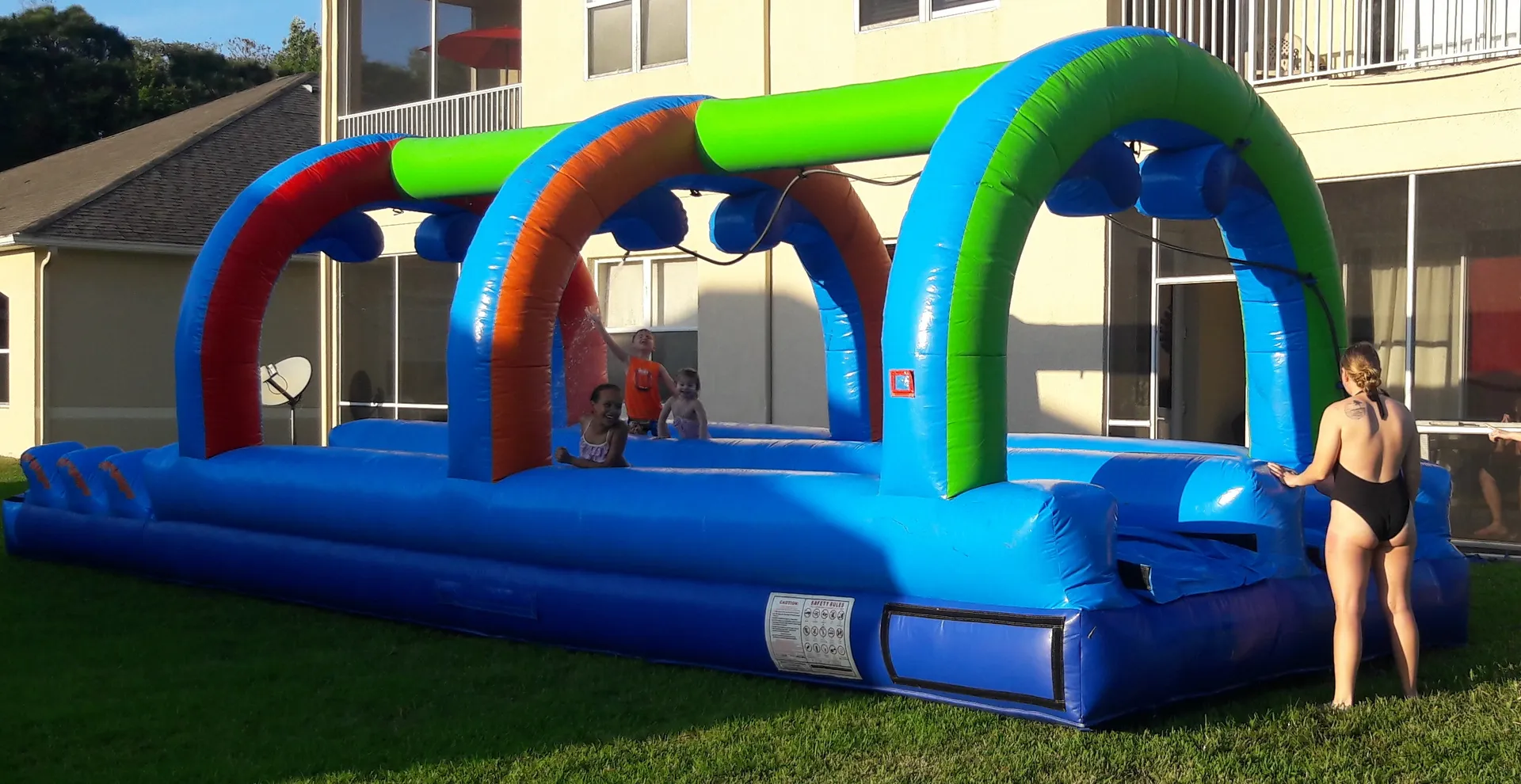 37FT DUAL LANE slip & slide